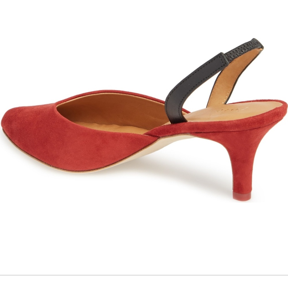Joie red suede slingback. Purchased at full price - Picture 3 of 8